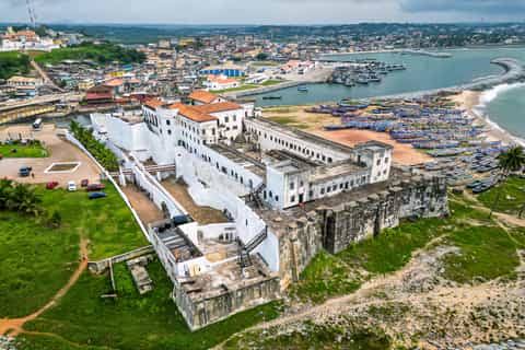 Cape Coast Castle on the Ghanaian coast, a popular travel destination